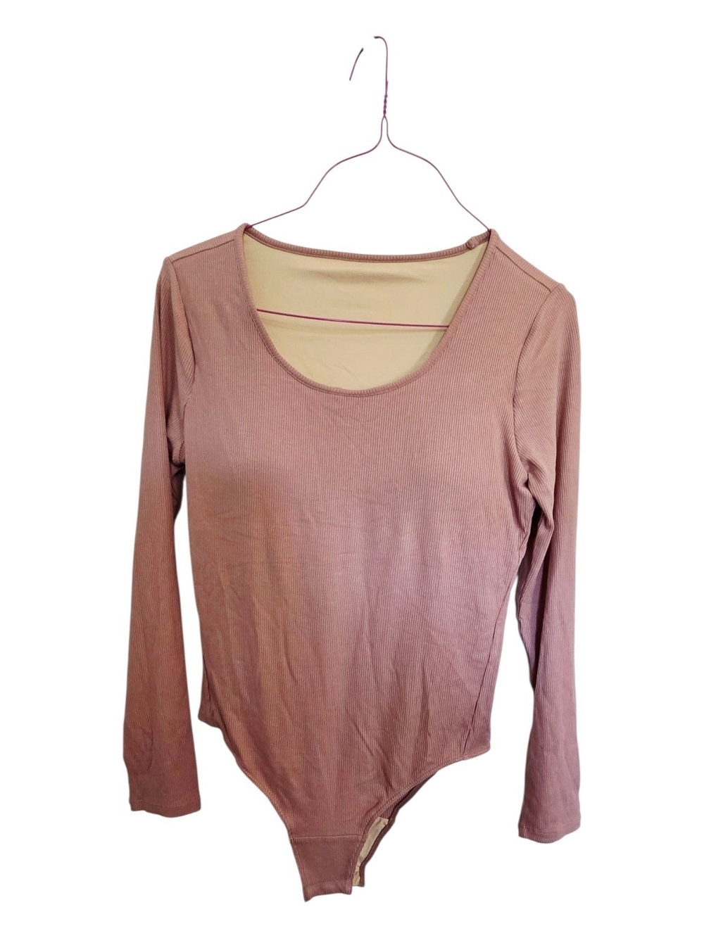 NWOT - Long-Sleeve Scoop Neck Bodysuit in Dusty Rose - SEE DISCRIPTION!